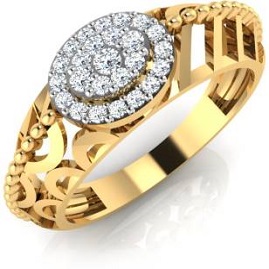 IskiUski Favorite  Gold Ring 18kt Swarovski Crystal Yellow Gold ring